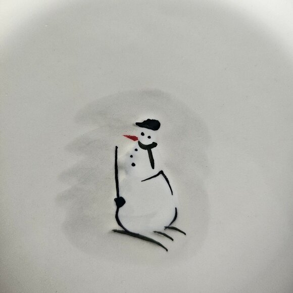 Williams Sonoma Set of 6 Assorted Snowman Dessert Plates Seasonal Collection - Picture 9 of 14